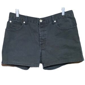GAP Black Denim 90’s Jean Shorts Button Fly Minimalist Cotton Old Money Size 10